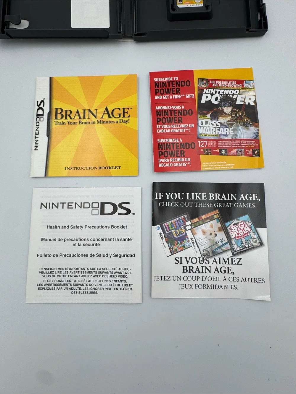 Brain Age Nintendo DS Complete CIB Tested Game Manual Inserts NTR ANDE USA